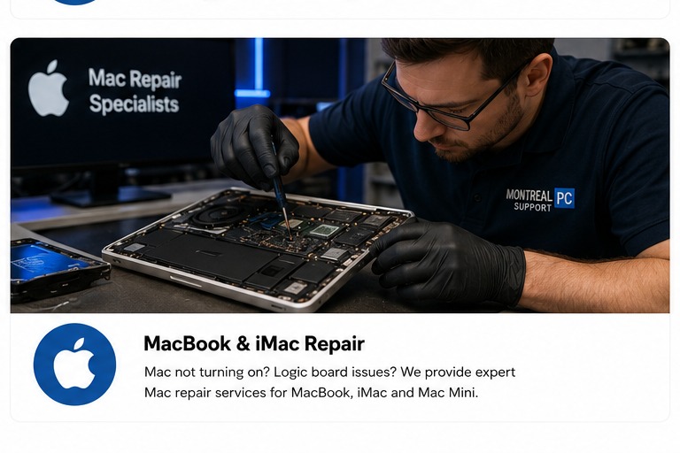 Réparation dégâts liquides MacBook Montréal